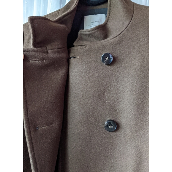 Zara, Brown Wool outer, pea coat - Picture 3 of 9
